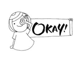 writing brush girl vol.5 sticker #7645981