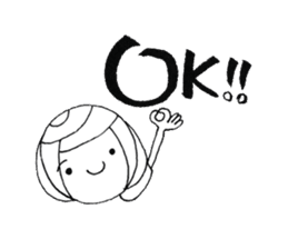 writing brush girl vol.5 sticker #7645982