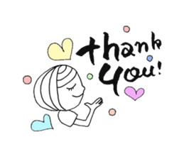 writing brush girl vol.5 sticker #7645984