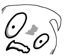 White floating ghost sticker #7646101