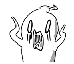 White floating ghost sticker #7646102