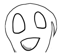 White floating ghost sticker #7646103