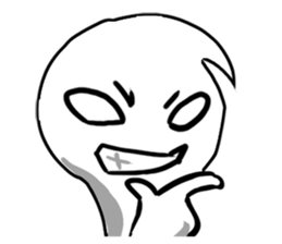 White floating ghost sticker #7646104