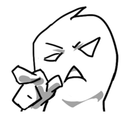White floating ghost sticker #7646106