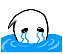 White floating ghost sticker #7646107