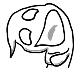 White floating ghost sticker #7646110