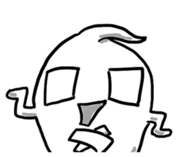 White floating ghost sticker #7646111