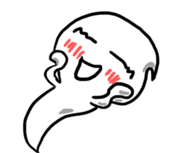 White floating ghost sticker #7646116