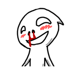 White floating ghost sticker #7646121