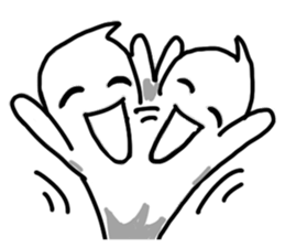 White floating ghost sticker #7646122