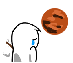 White floating ghost sticker #7646123