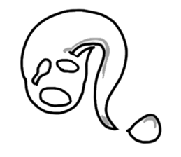 White floating ghost sticker #7646136