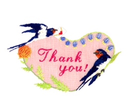 Embroidery of cute animals2 sticker #7646181