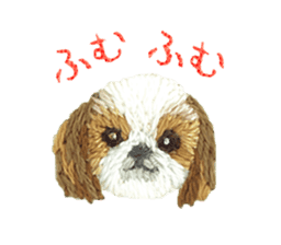 Embroidery of cute animals2 sticker #7646184
