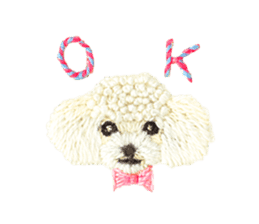 Embroidery of cute animals2 sticker #7646185