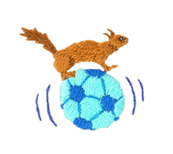 Embroidery of cute animals2 sticker #7646195