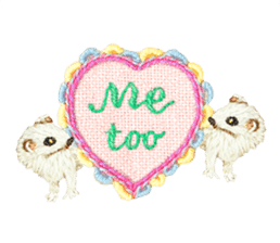 Embroidery of cute animals2 sticker #7646197