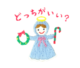 Embroidery of cute animals2 sticker #7646200