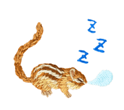 Embroidery of cute animals2 sticker #7646213