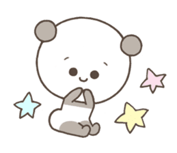 Cute pastel Panda sticker #7647501