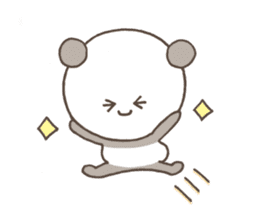 Cute pastel Panda sticker #7647506
