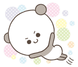 Cute pastel Panda sticker #7647508
