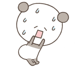 Cute pastel Panda sticker #7647511