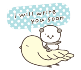 Cute pastel Panda sticker #7647518