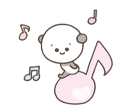 Cute pastel Panda sticker #7647522