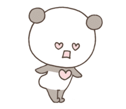 Cute pastel Panda sticker #7647536