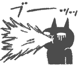 Japanese Black cat "KURONEKO" vol.2 sticker #7648004