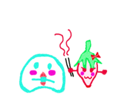 Strawberry Mochi[Must be happy] sticker #7648715