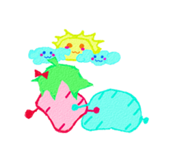 Strawberry Mochi[Must be happy] sticker #7648738