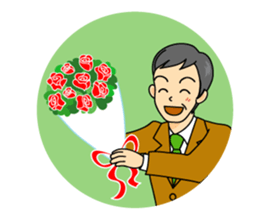 Middle-aged businessman sticker #7649661