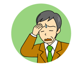 Middle-aged businessman sticker #7649662