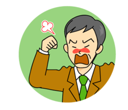 Middle-aged businessman sticker #7649664