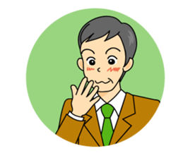 Middle-aged businessman sticker #7649665