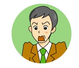 Middle-aged businessman sticker #7649669