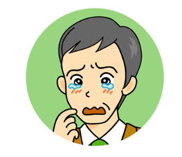 Middle-aged businessman sticker #7649675