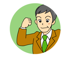 Middle-aged businessman sticker #7649681