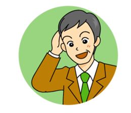 Middle-aged businessman sticker #7649686