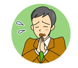 Middle-aged businessman sticker #7649688