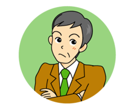 Middle-aged businessman sticker #7649689