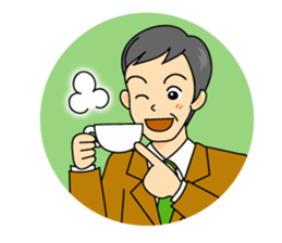 Middle-aged businessman sticker #7649693