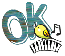 The song bird is your piano teacher sticker #7650912