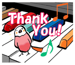 The song bird is your piano teacher sticker #7650914