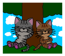 Ryoma and Chacha (cat eyes version) sticker #7653733