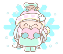 North Country Snow girl sticker #7654753