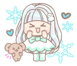 North Country Snow girl sticker #7654772