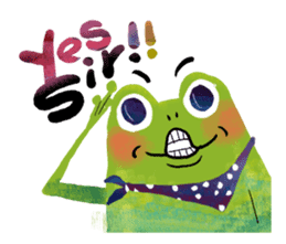 Genki frog sticker #7655067